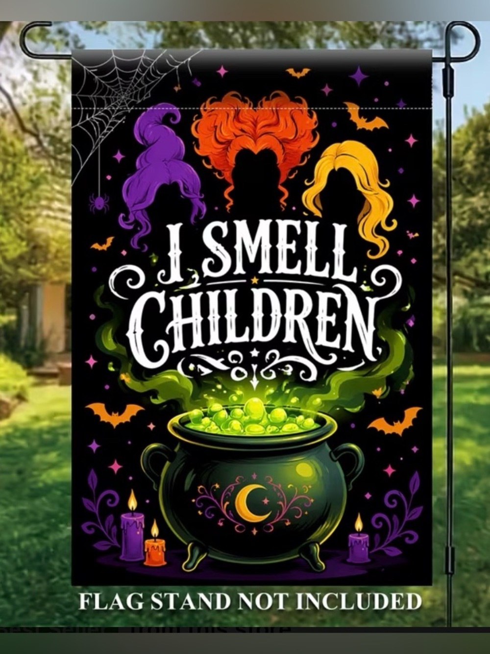 Halloween Hocus Pocus Garden Flag (Flag only)